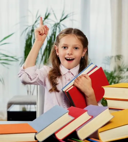 Child engaged in reading and learning
